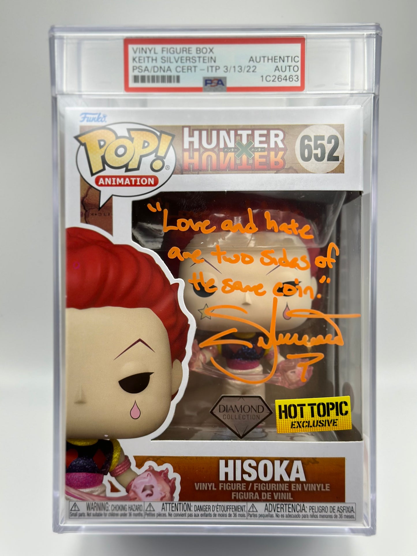 [PSA encapsulado] Funko Pop Hisoka - Edición diamante Tema candente